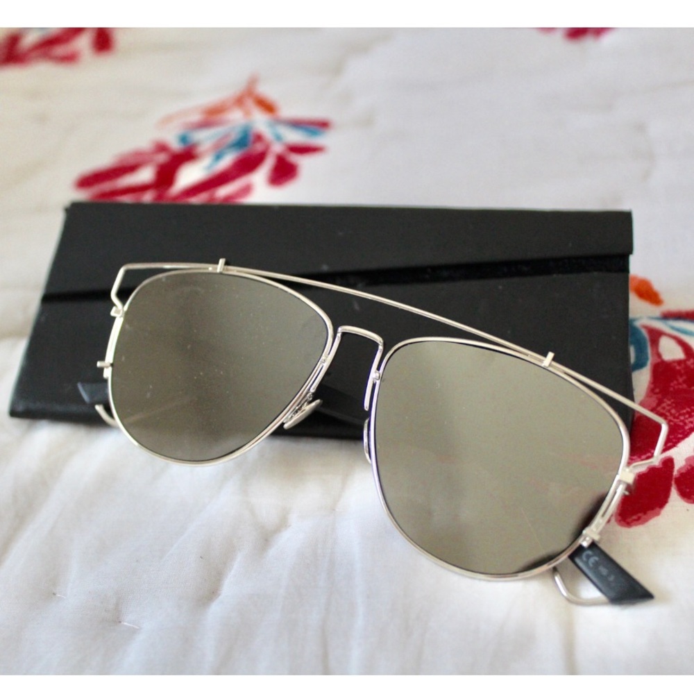 Christian Dior Reflective Sunglasses w/ case